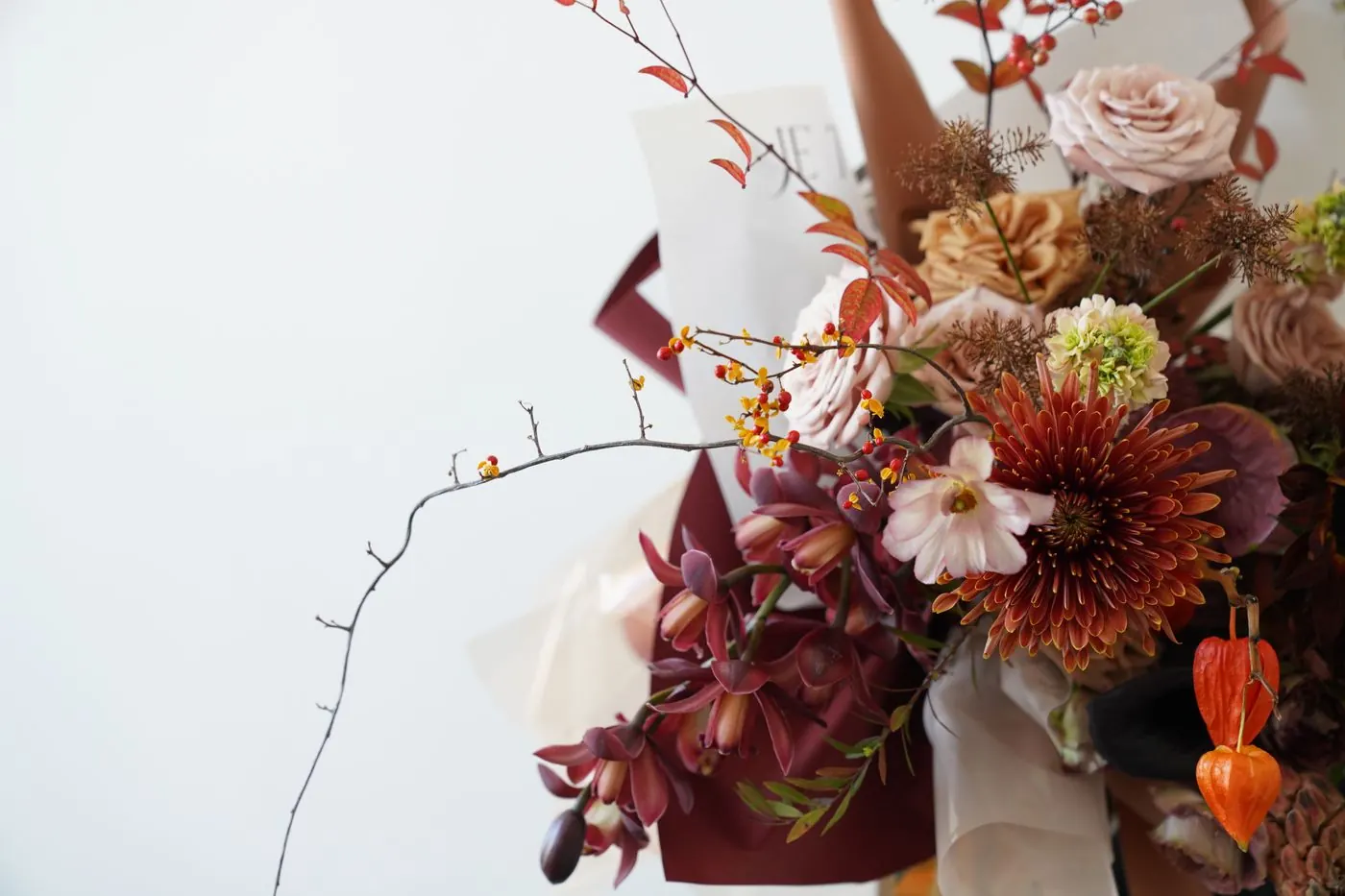 Ramo de flores preparado para delivery